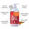 Fish Oil for Dogs and Cats – Wild Alaskan Salmon Oil | 850mg Omega-3 EPA & DHA | Pump Bottle