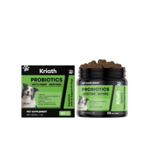 Probiotics Chews for Dogs – With Fiber & Enzymes | Gut, Digestion & Immune Support | 100 Chews