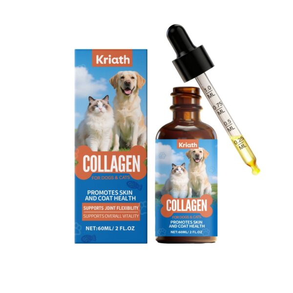 Liquid Collagen Drops for Cats and Dogs – Skin, Coat, Joint Flexibility & Vitality | 60ml