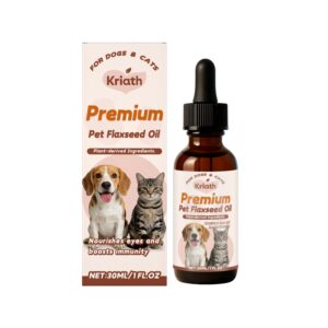 Flaxseed Oil for Dogs & Cats – Eye Nourishment & Immunity Boost | Taurine, DHA & Lutein | 30ml