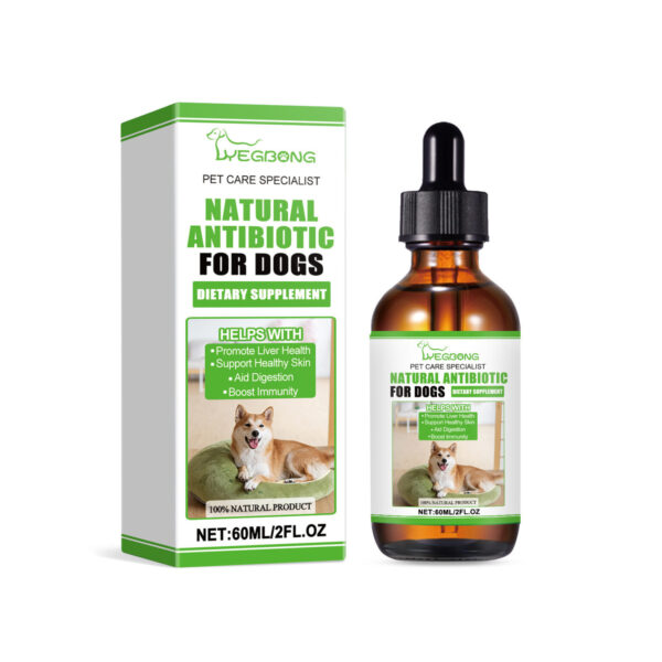 Yegbong Natural Antibiotic for Dogs – Immune, Digestion & Skin Support Drops | 60ml