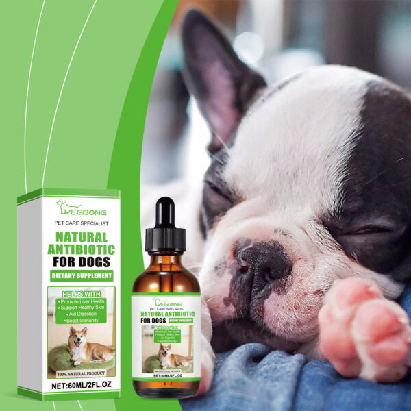 Yegbong Natural Antibiotic for Dogs – Immune, Digestion & Skin Support Drops | 60ml