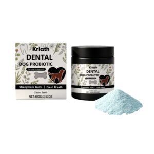 Kriath Dental Dog Probiotic – Dog Probiotic Powder for Fresh Breath & Gum Support | 100g