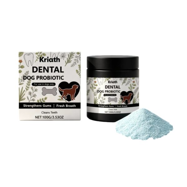 Kriath Dental Dog Probiotic – Dog Probiotic Powder for Fresh Breath & Gum Support | 100g