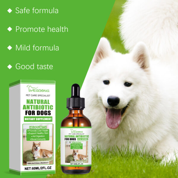 Yegbong Natural Antibiotic for Dogs – Immune, Digestion & Skin Support Drops | 60ml