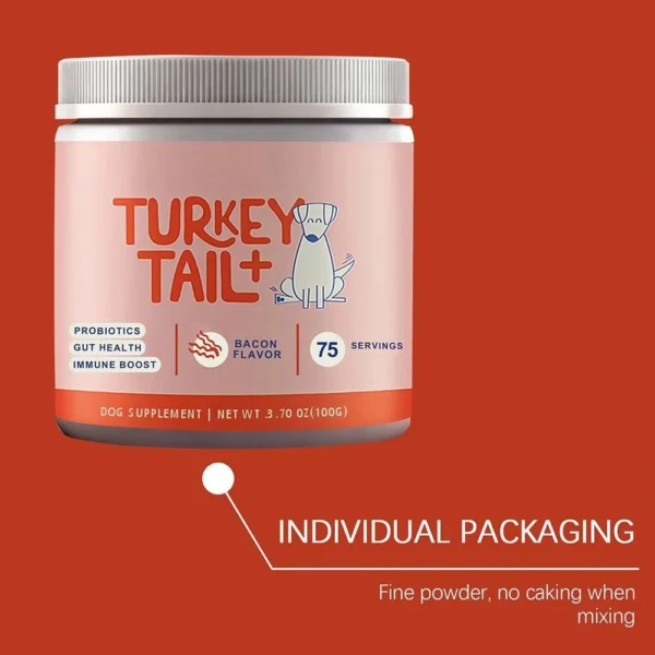 s-l1600 (23) Turkey Tail+ – Best Probiotic for Dogs for Gut Health & Immune Support | Bacon Flavor | 75 Servings